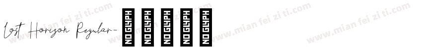 Lost Horizon Regular字体转换